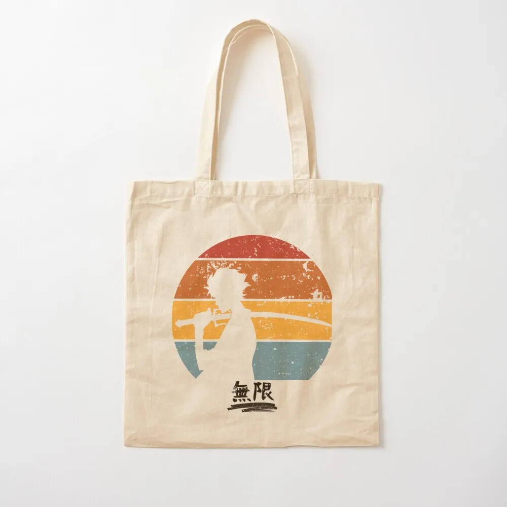 

Samurai Champloo Mugen Sunset Silhouette, Mugen Samurai Champloo Black Text Tote Bag canvas shopping bag Canvas Tote Bag