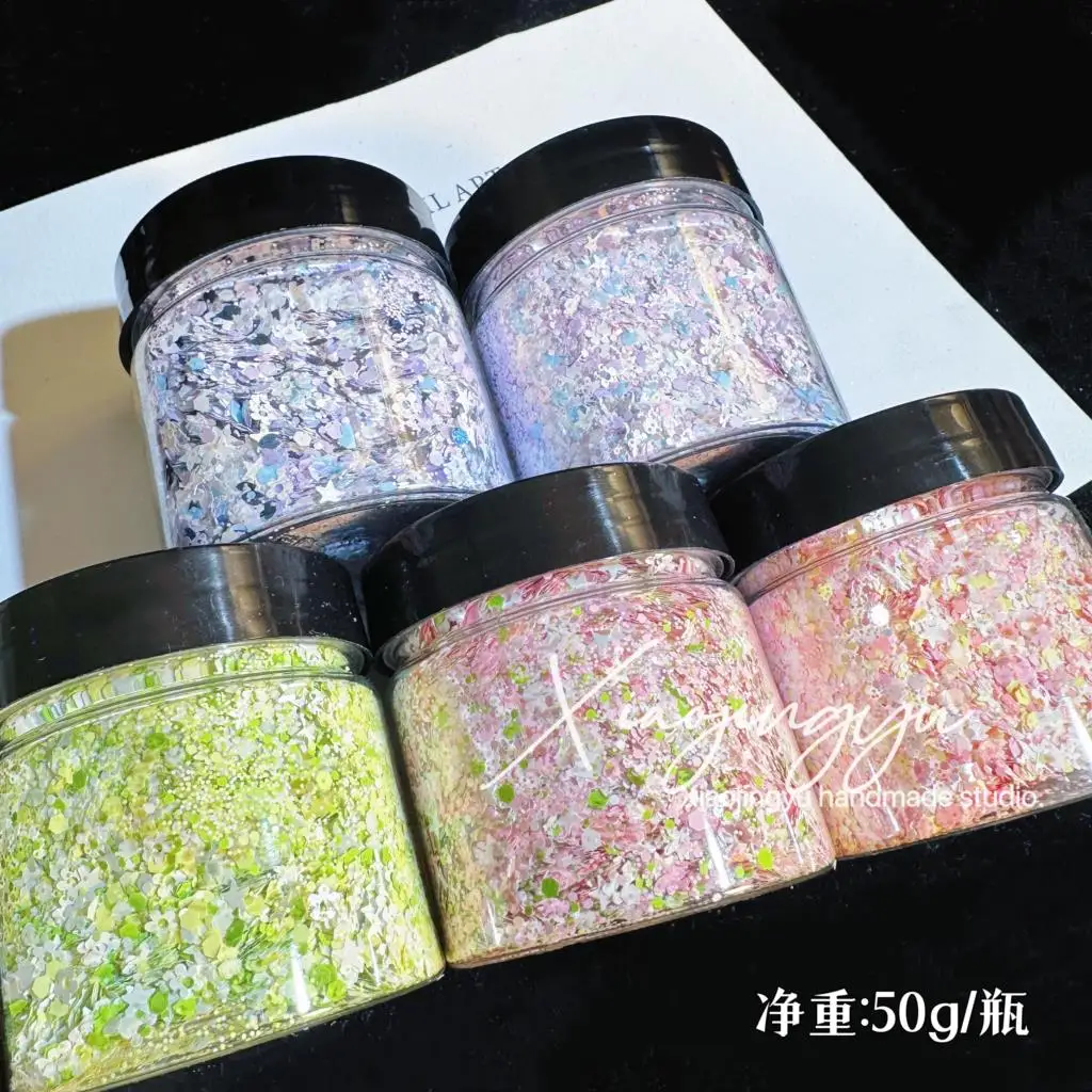 Flower Chunky Glitter 10g/50g Glitter face nail art, Loose glitter for tumbler resin, 3mm Nail Art glitter Pink Flower Glitter