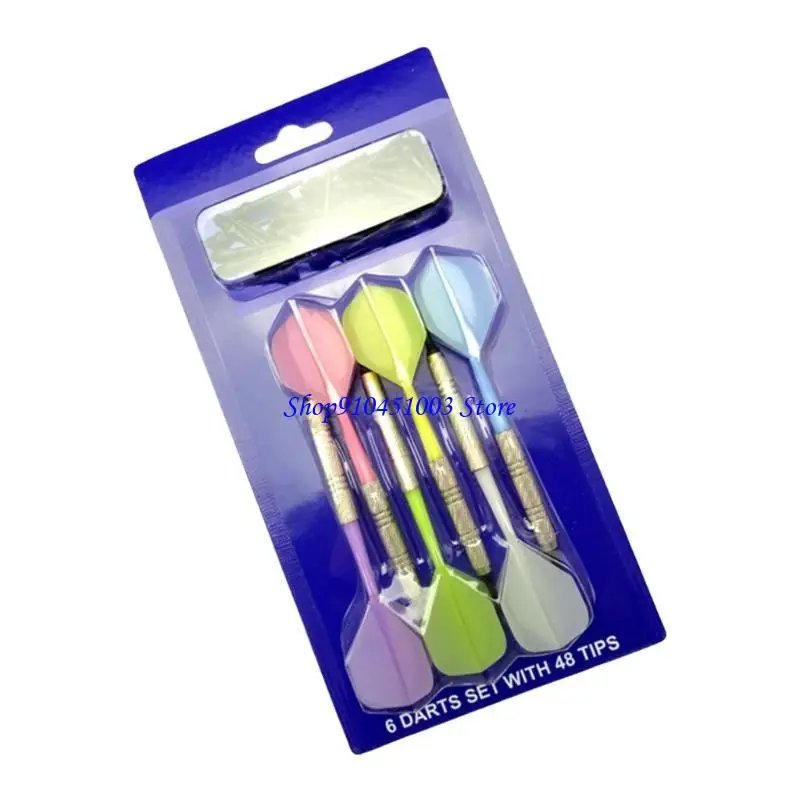 

77HC набор из 6 -х годов пластиковый наконечник, нелегко разбить и сгибать мягкий наконечник набор дротиков