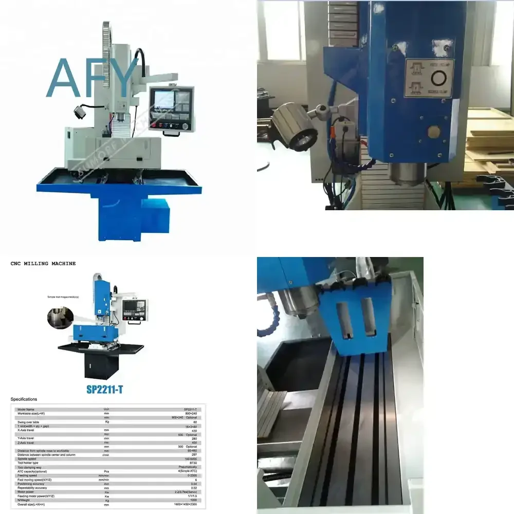 High Quality Fanuc Mini CNC Milling Machine for SP2211 3 Axis CNC Milling Machines for Sale Price 7124 CNC Router Milling