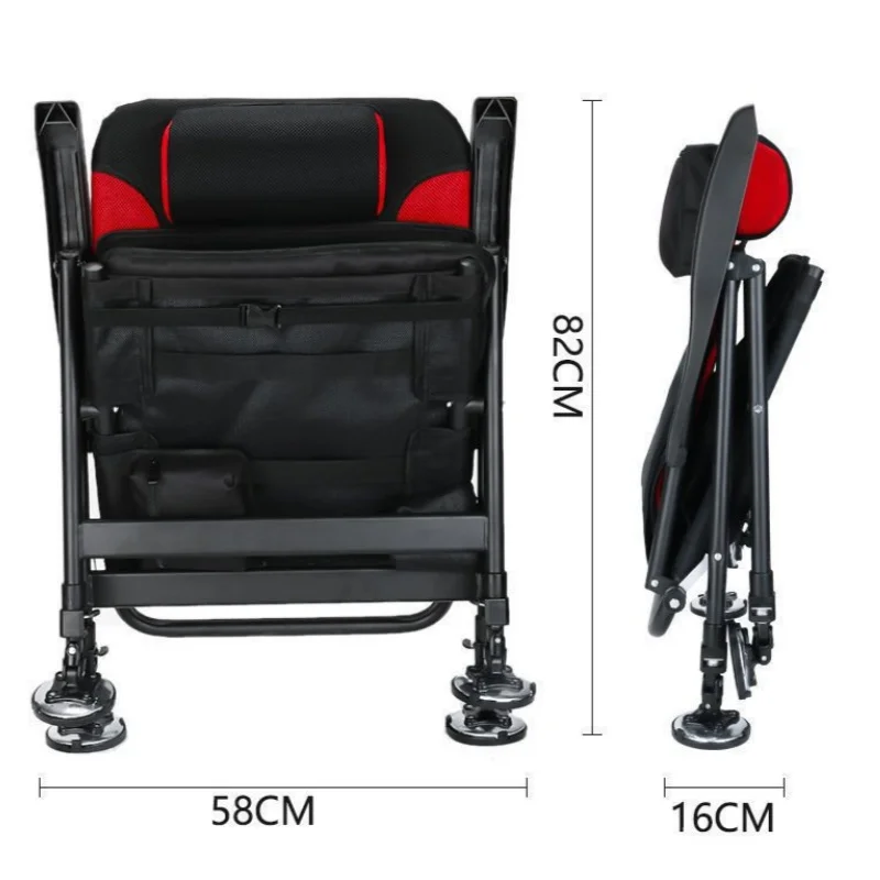 ใหม่พับเก้าอี้ตกปลาเก้าอี้ชายหาดกลางแจ้งปรับพนักพิง Recliner อลูมิเนียมปิคนิคแบบพกพาเก้าอี้ที่นั่ง