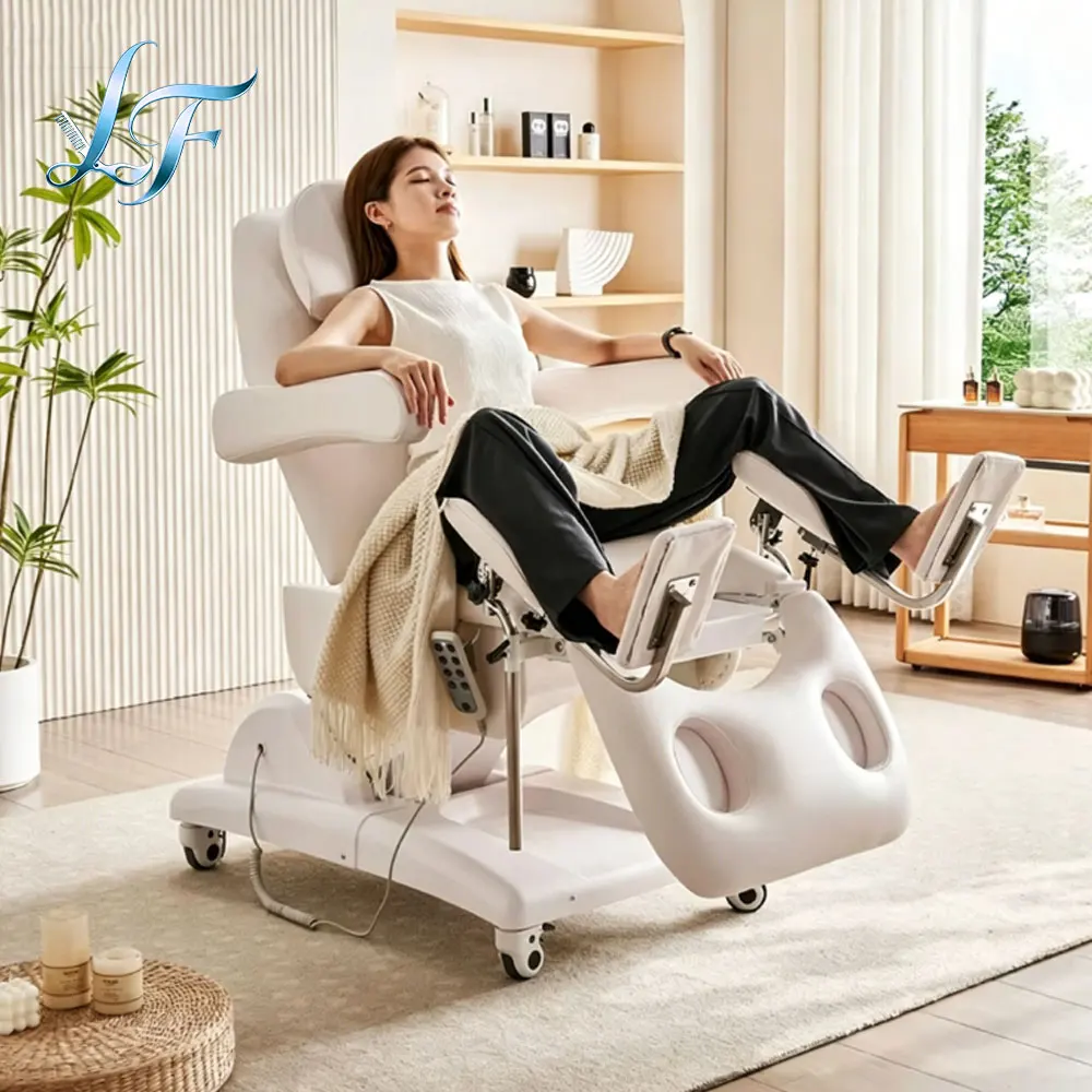 Gynecological Private Examination Bed with Flushing Function, Electric Lifting Beauty Hospital Bed