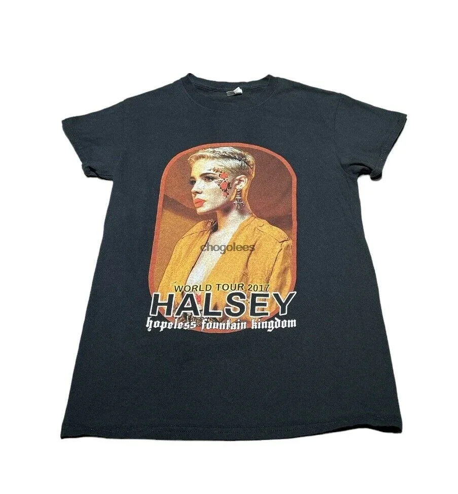 2017 футболка halsey world tour с надписью hopeless и изображением чемпионата мира
