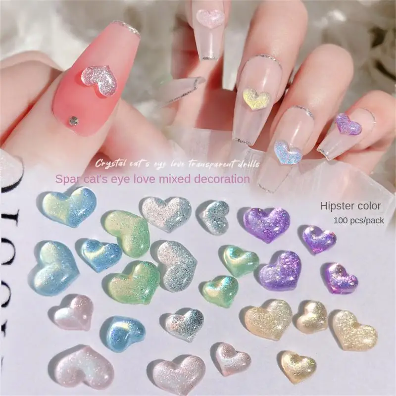 Akcesoria do paznokci Nail Art Charms Hollow 3d Nail Hollow Heart Pearl Nail