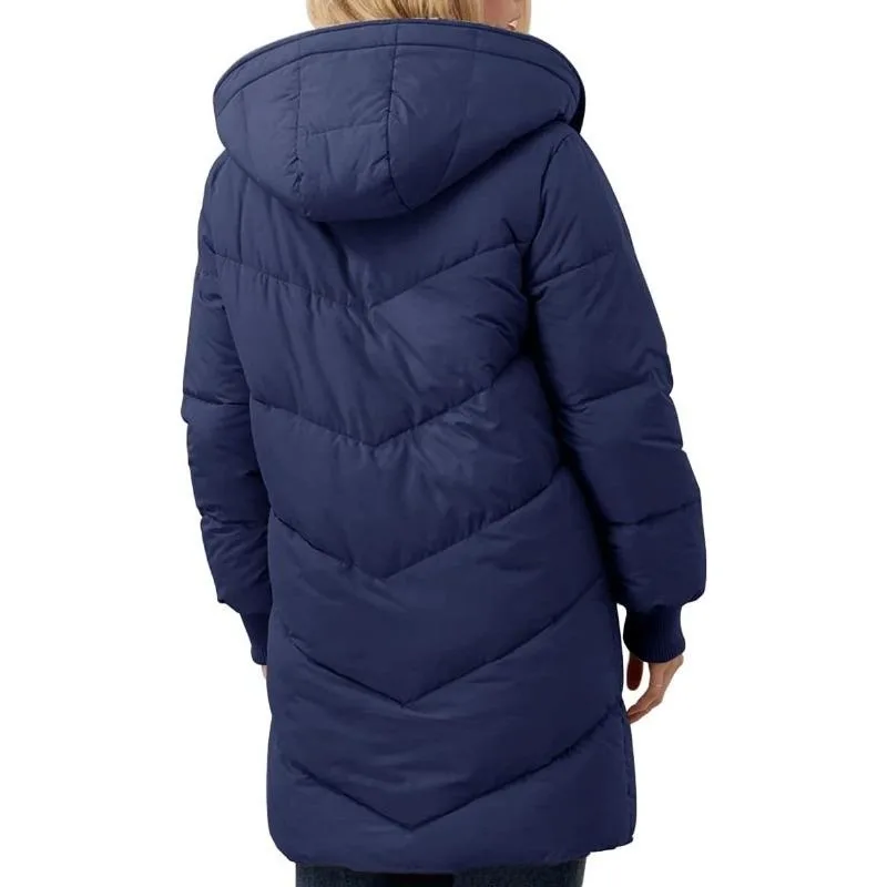 Women's Clothing Solid Warm Fleece Hooded Cotton Coat Long Sleeves Double-sided Velvet Slim Fit Elegant Cardigan Outerwear Top