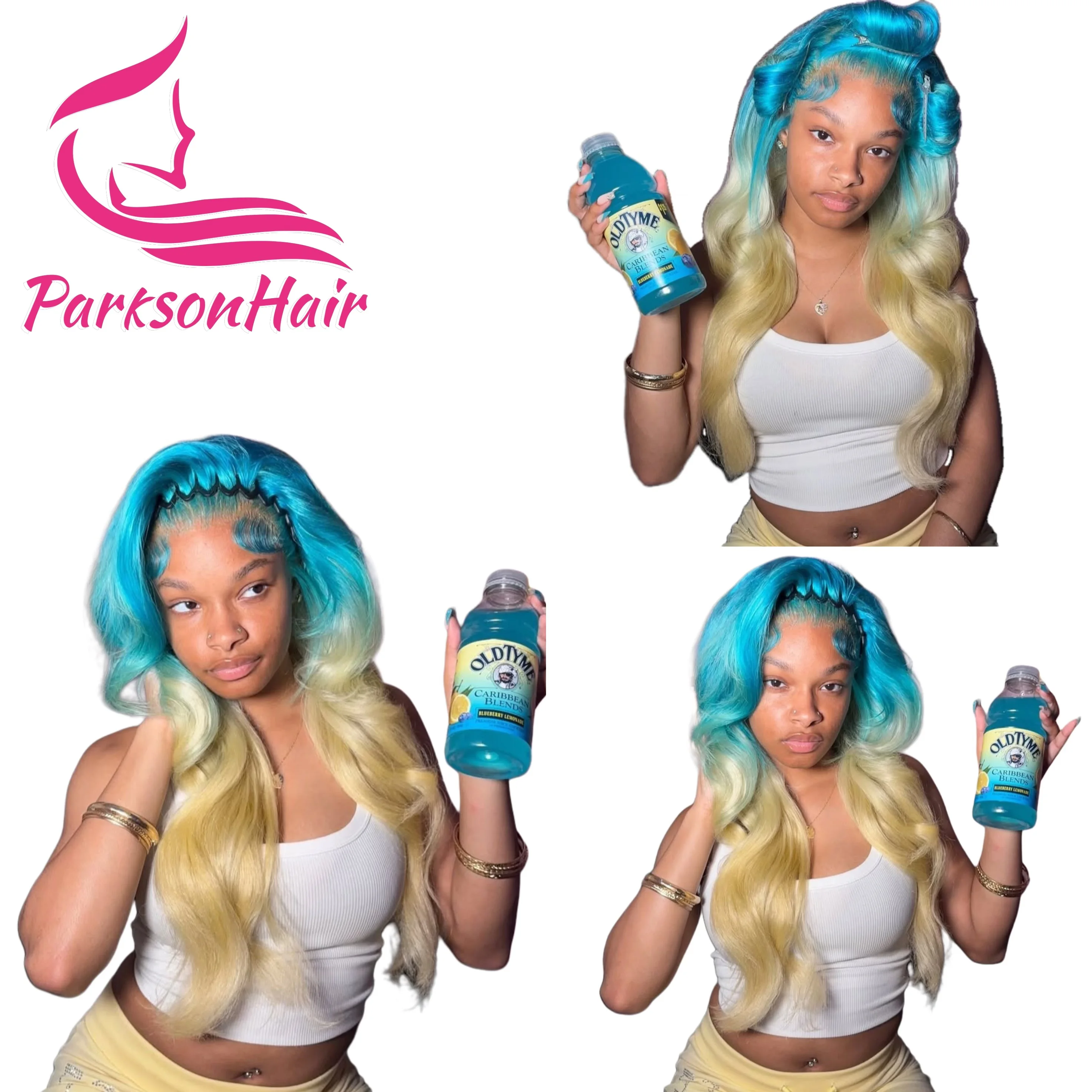 شقراء ملونة باروكة من شعر طبيعي 13x4 13x6 الدانتيل الشفاف الباروكة الأمامية الجسم موجة قبل نتف شاحب الأزرق الدانتيل الجبهة الباروكات للنساء