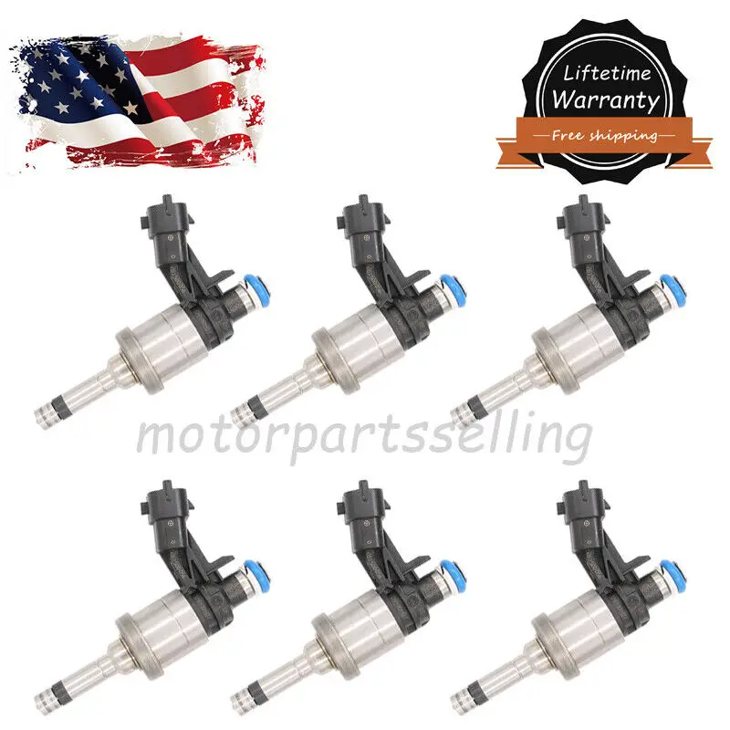 

6 Pcs 12638530 Fuel Injector For Chevrolet Camaro Cadillac GMC Acadia 3.6L 08-11