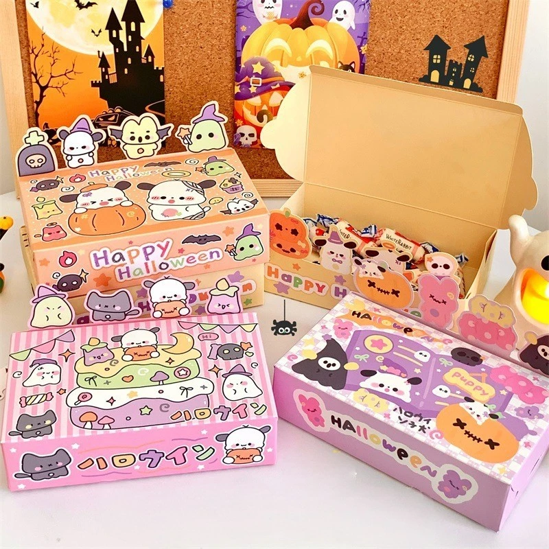 

10Pcs Halloween Candy Gift Box DIY Advent Surprise Empty Treat Boxes Favor Candy Biscuit Pumpkin Party Paper Packaging Case