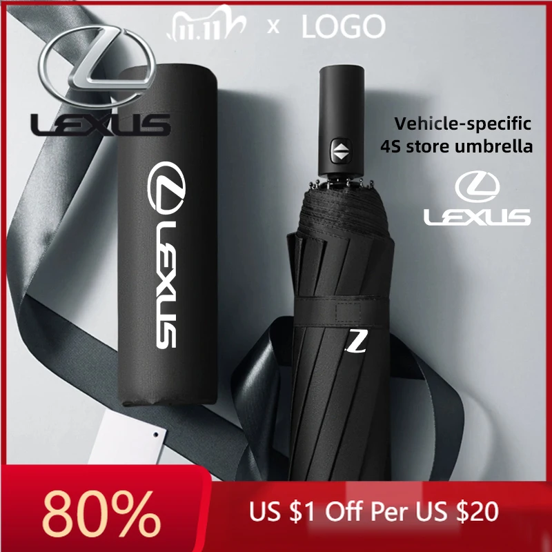 

2026 Hot Interior Stickers Fully Automatic Car Emblem Umbrella UV Resistant Umbrellas For Lexus RX300 IS200 IS250 ES350 Ct200h U