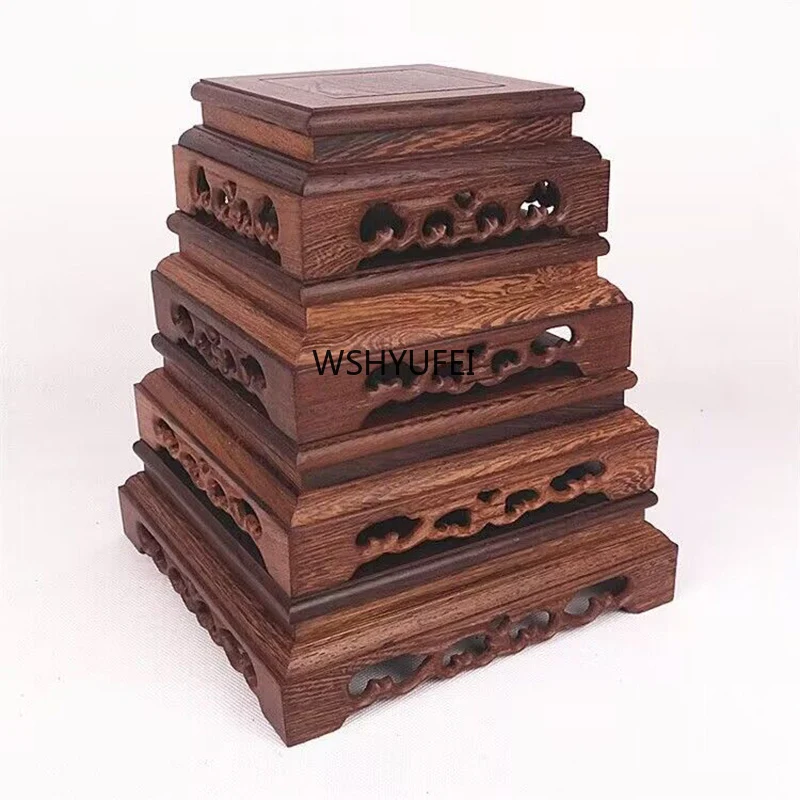 Solid Wood Retro Decorative Shelf Used For Statues, Vases, Tea Sets, Props, Display Stands Handmade, Antique Storage Shelf