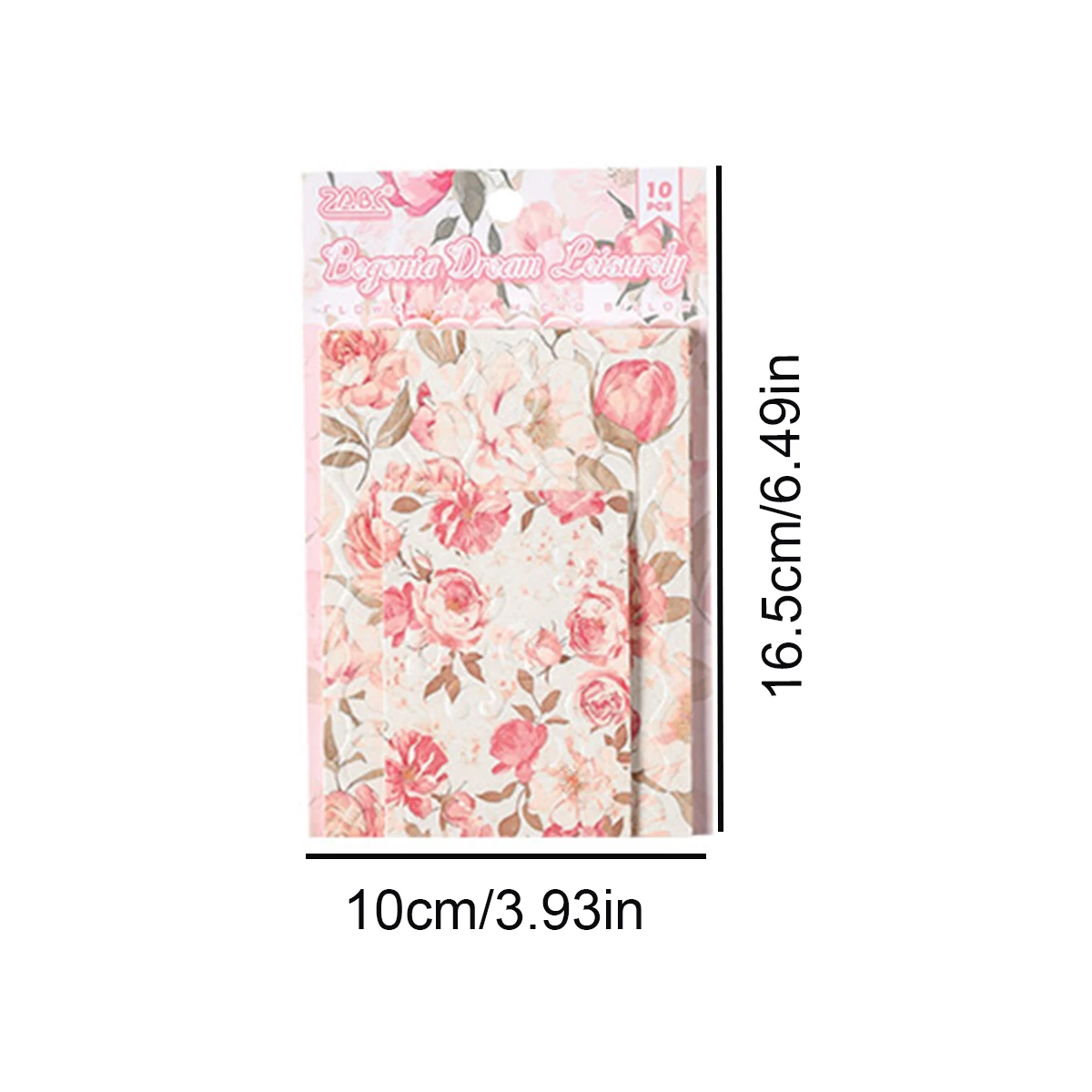 10pcs Beautiful Floral Pattern Decorative Paper, Stylish Embossed Surface Design Paper, Diy Journal Decoration Gift For Friends
