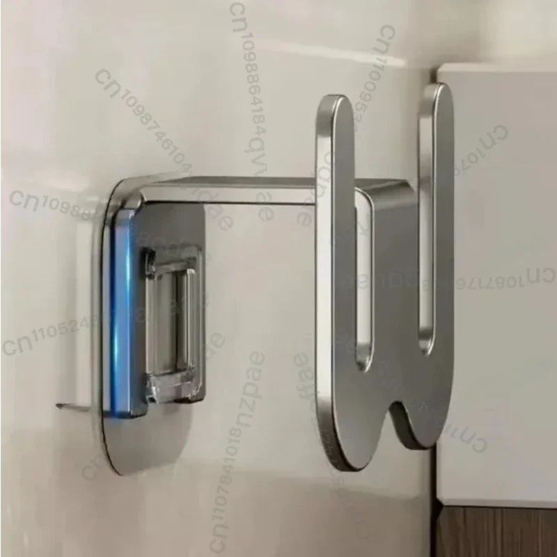 Non Perforated Simple Shoe Storage Rack Bathroom Door with Drainage on the Back Wall Bathroom Slipper Rack Wall Mounted Hook
