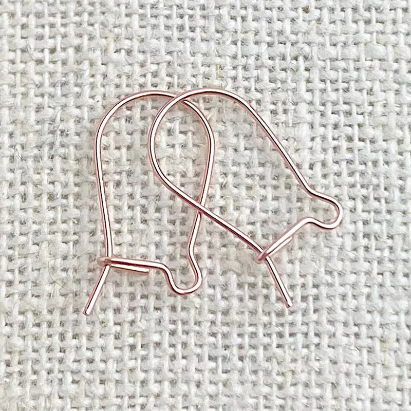 14K Rose Gold Filled Kidney Ear Wire 24gauge Earring Components Wholesale BULK DIY Jewelry Findings