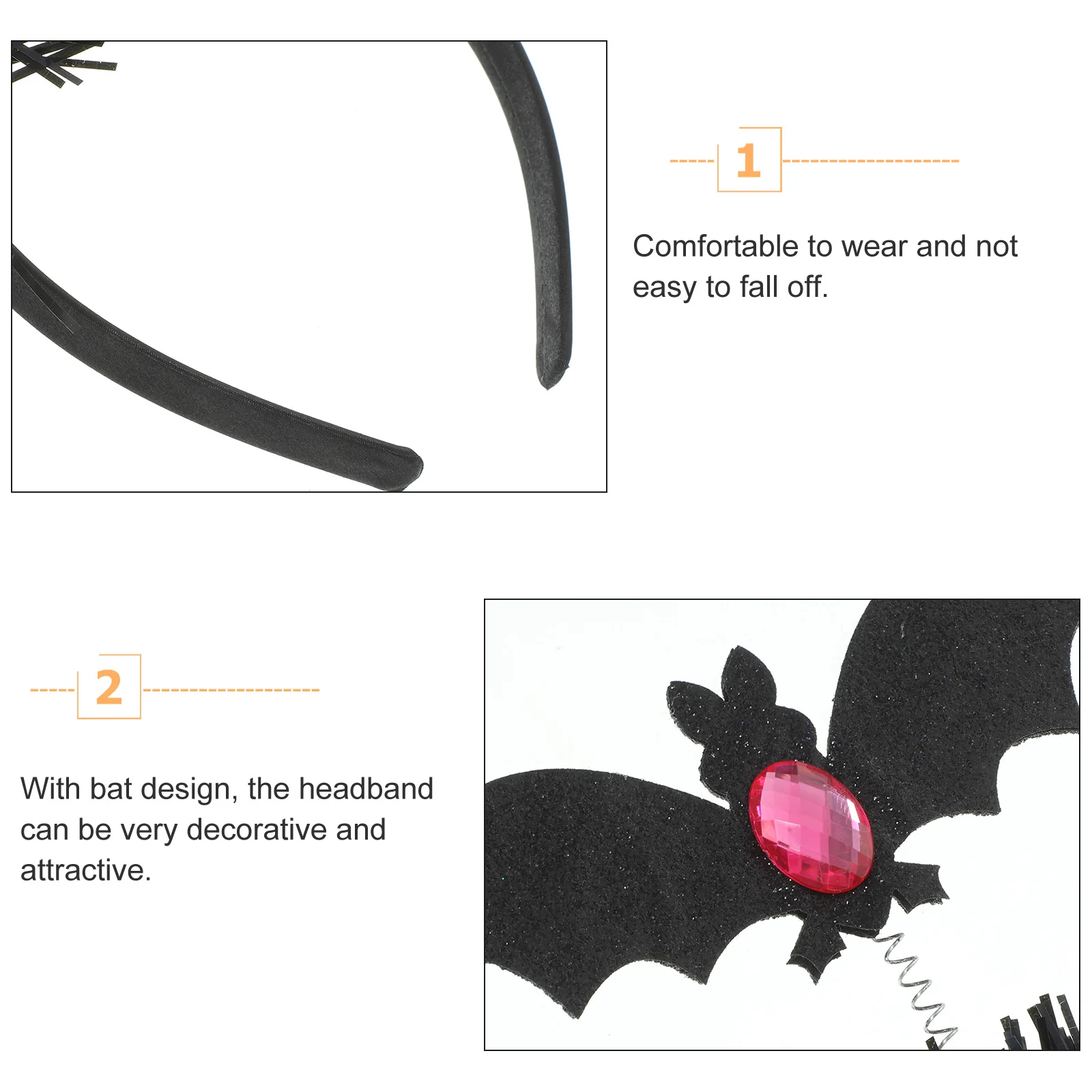 

Повязка на голову с летучей мышью на Хэллоуин, мягкий удобный обруч для волос для косплея, костюм на Хэллоуин, вечерние сувениры, повязка на голову с крыльями летучей мыши