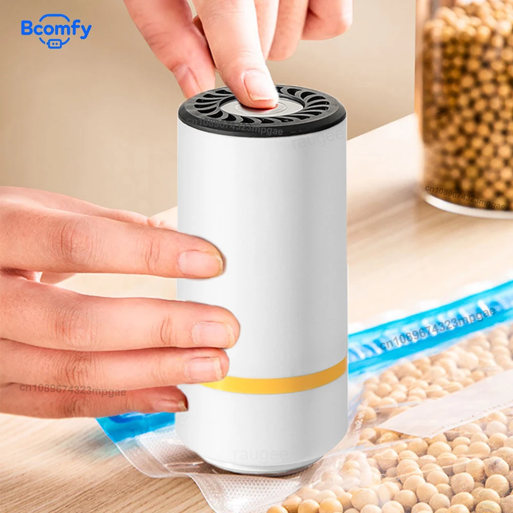

Electric Air Pump Handheld Mini Vacuum Sealer Pump Food Fresh-Keeping Packaging Vacuum Sealing Pump Rechargeable Vacuum Sealer
