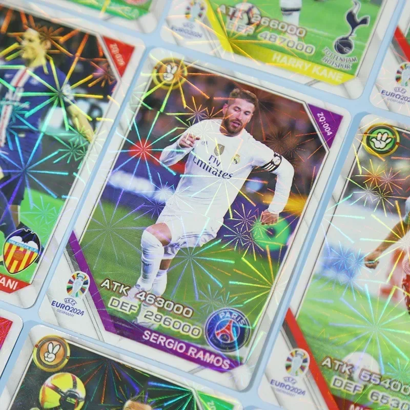 Hot 288pcs Football Card Stars World Stars Flash Card Collection 3D Football Card Album