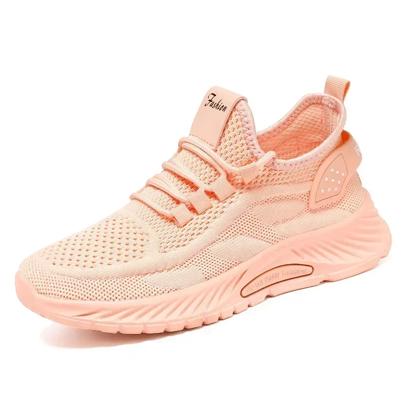 Autumn Popular Casual Sports Women's Shoes Mesh Breathable Soft Sole Comfortable Wear-resistant Lace-up Running Shoes