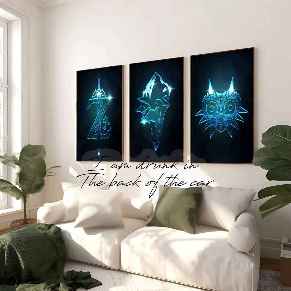 Classic Game Logo Poster Canvas Printing Final Fantasy Sign Wall Art Design Gaming Room Boys Room Video Game Prints Decoration