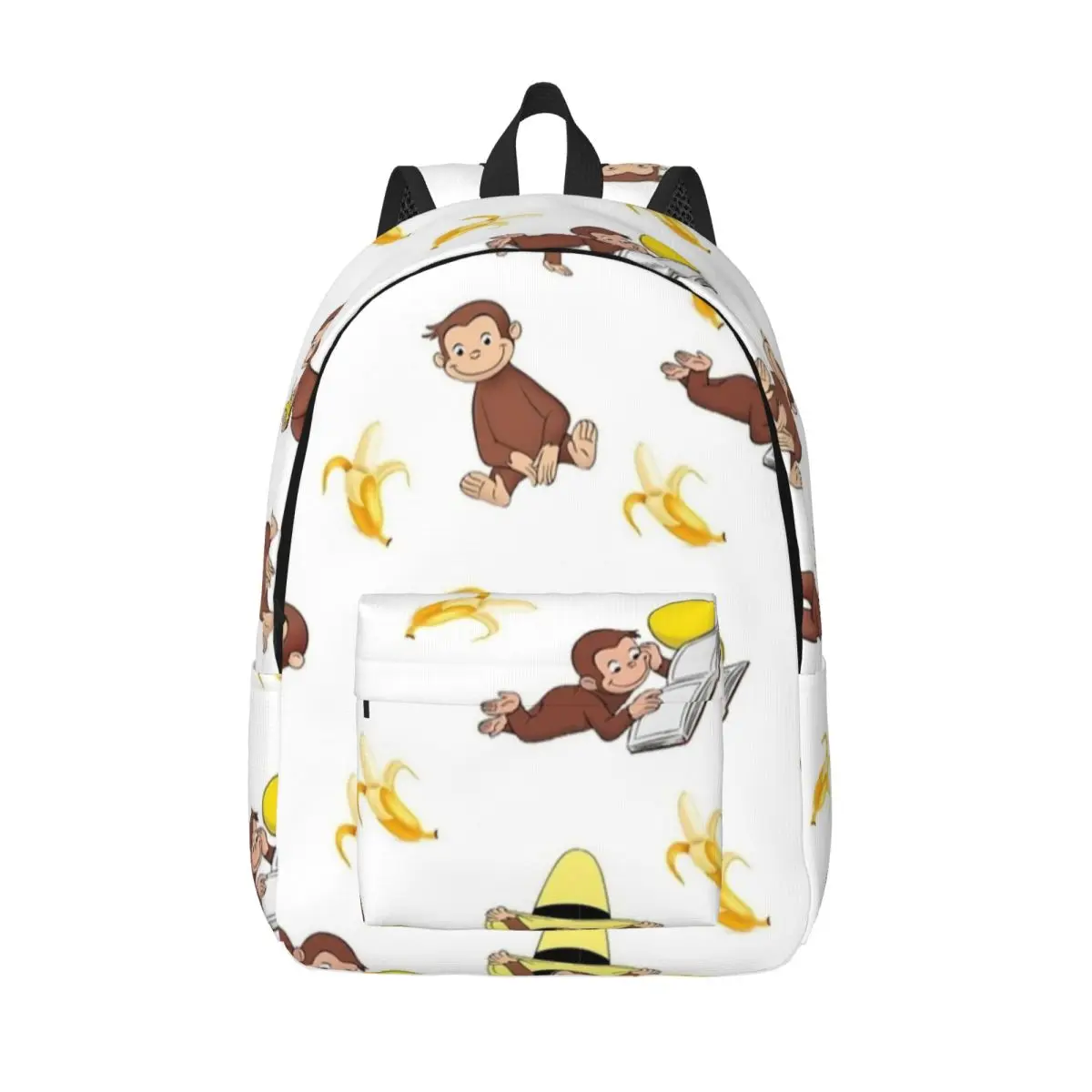 

Рюкзак с изображением обезьяны, любопытного Джорджа для мужчин и женщин, крутой школьный бизнес-рюкзак для ноутбука, холщовые сумки, подарок