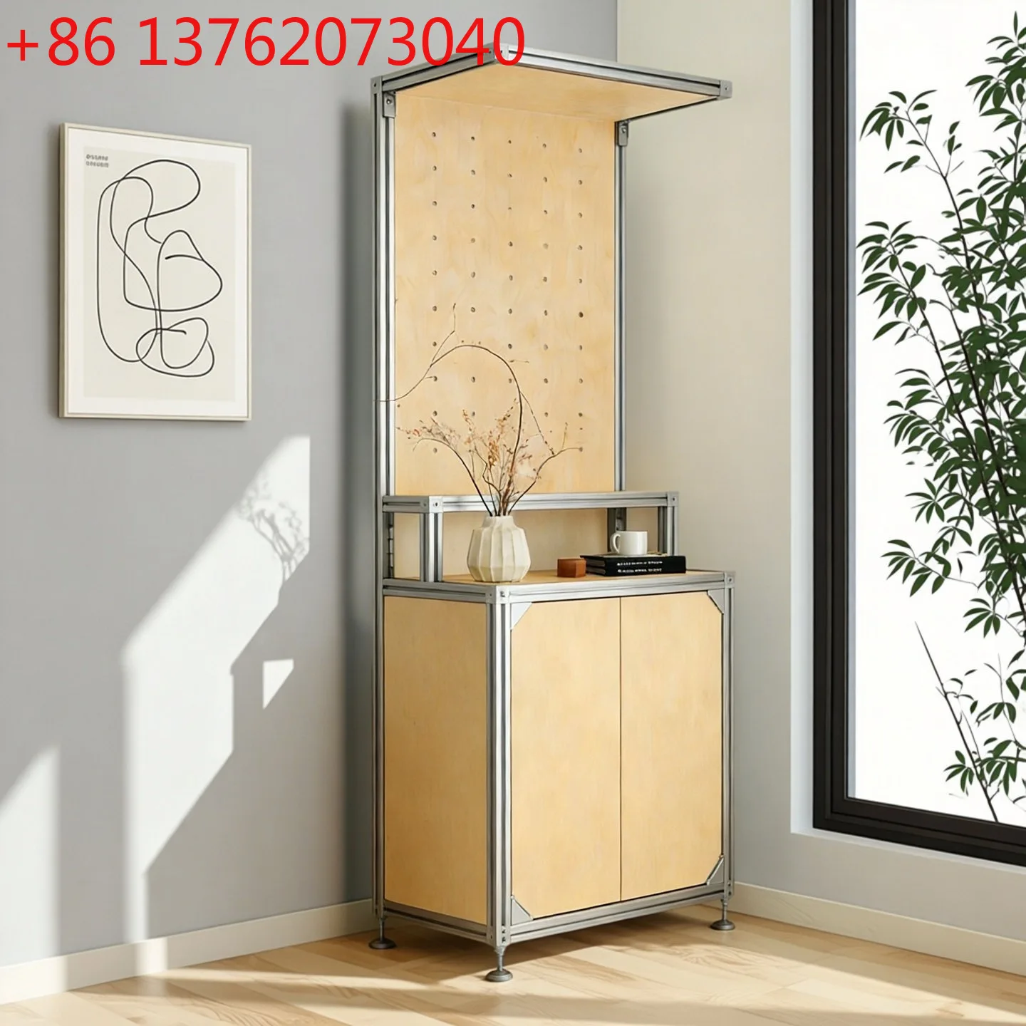 

Алюминиевый профильный стеллаж в стиле Баухаус, многоярусная коммерческая витрина из березы Ocean Plate