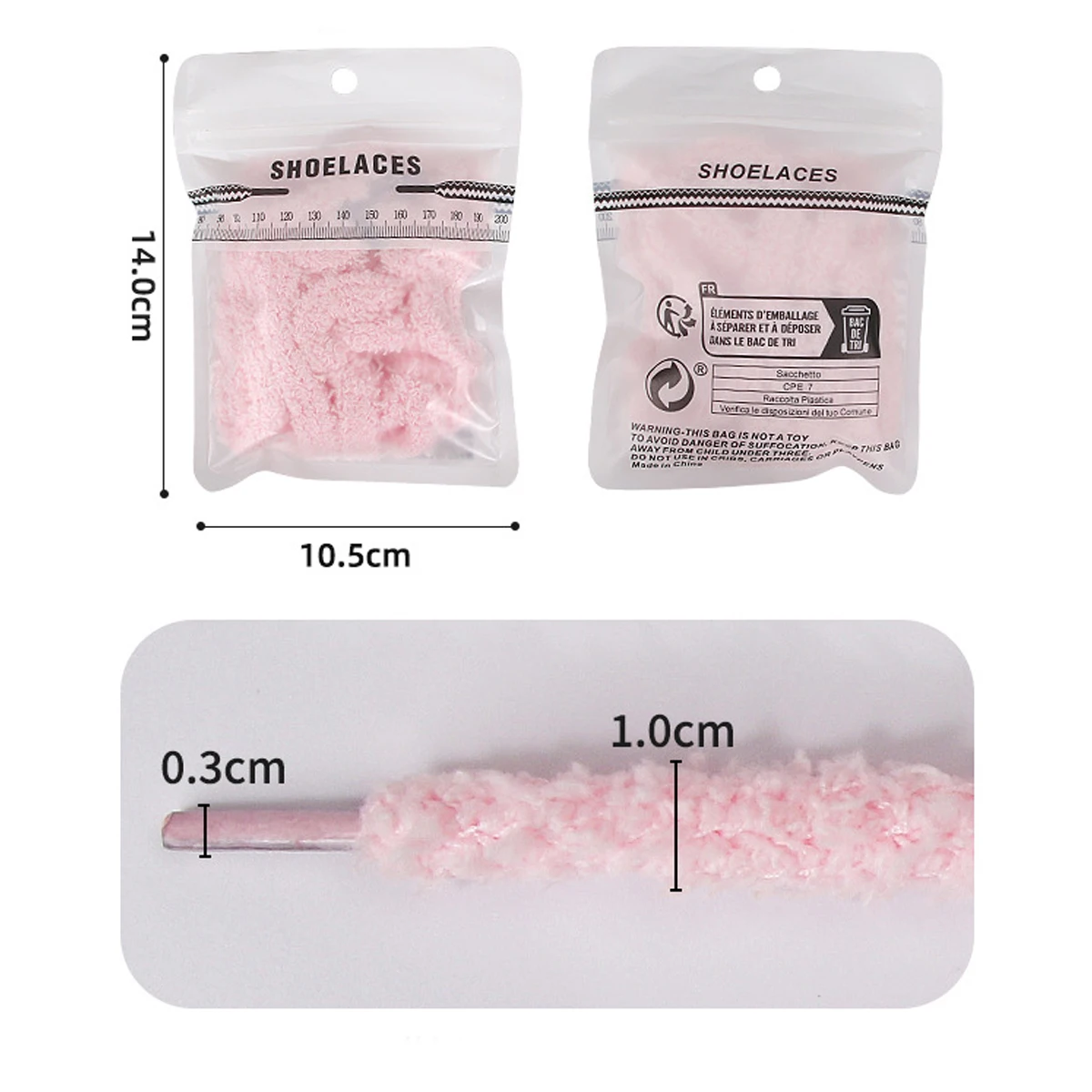 ‌1 Pair Winter Fluffy Shoelaces - Thick Round Fur Laces for Snow Boots (Solid Color Warm Lace Strings) image 6