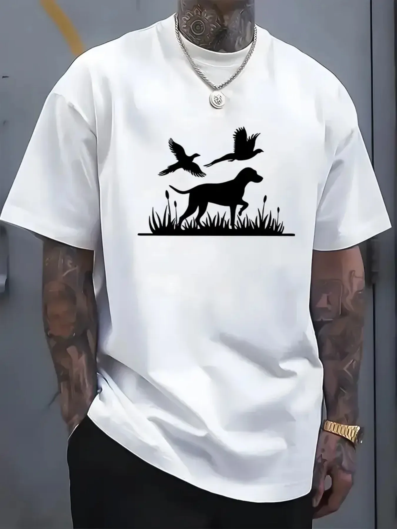 180G - Made of 100% |   Casual Printed Design for Everyday Wear, Men'S Short-Sleeve T-Shirt with a Relaxed Fit, Adaptable T-Shirt - Moisture-Wicking And Low Maintenance - Machine Washable - Dispatched from a Local Warehouse