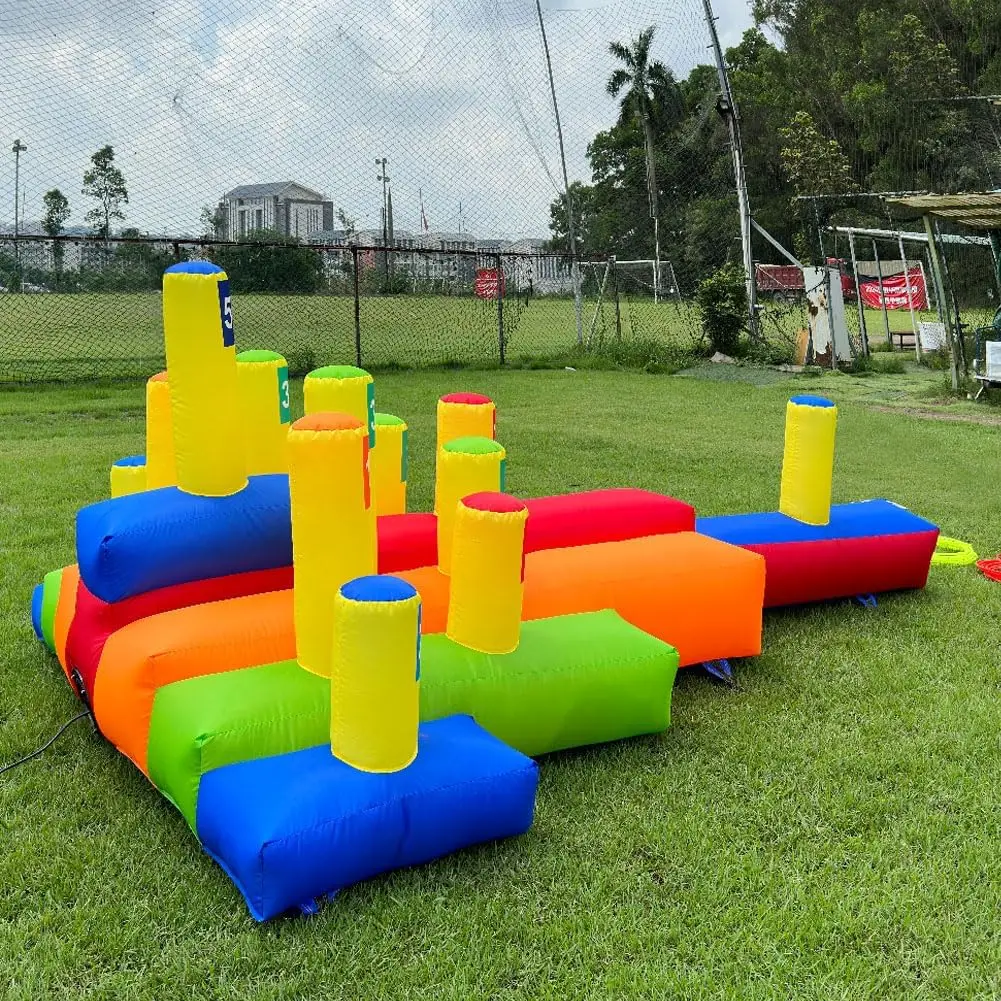 Inflatable Hoopla Toss Game Commercial PVC Inflatable Carnival Games for Outdoor Amusement Throwing Rings Game for Kids Adults