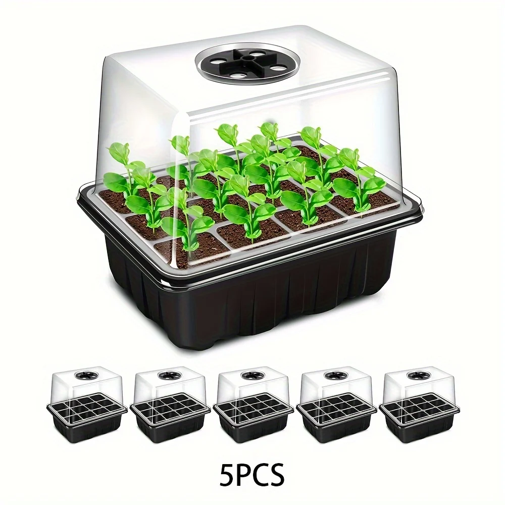 高床式苗床トレイ-6-12セル-通気性のある発芽ポット-ガーデン植物-多肉植物-花用ライト-グローライト