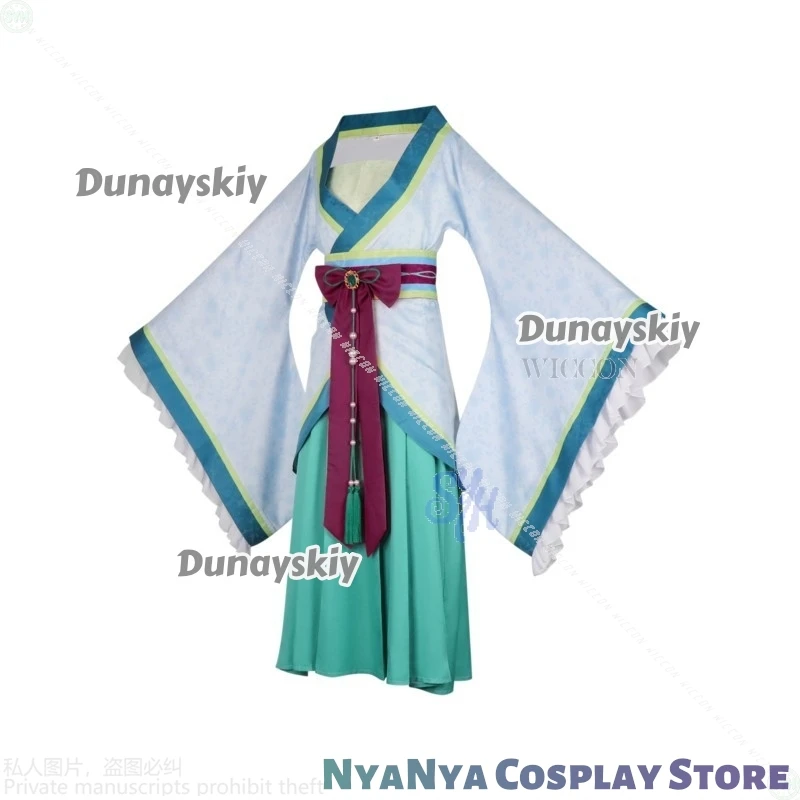 Maomao Cosplay Anime The Apothecary Diaries Seragam Perjamuan Gaun Panjang Hijau Retro Gaya Cina Hanfu Lolita Pesta Halloween