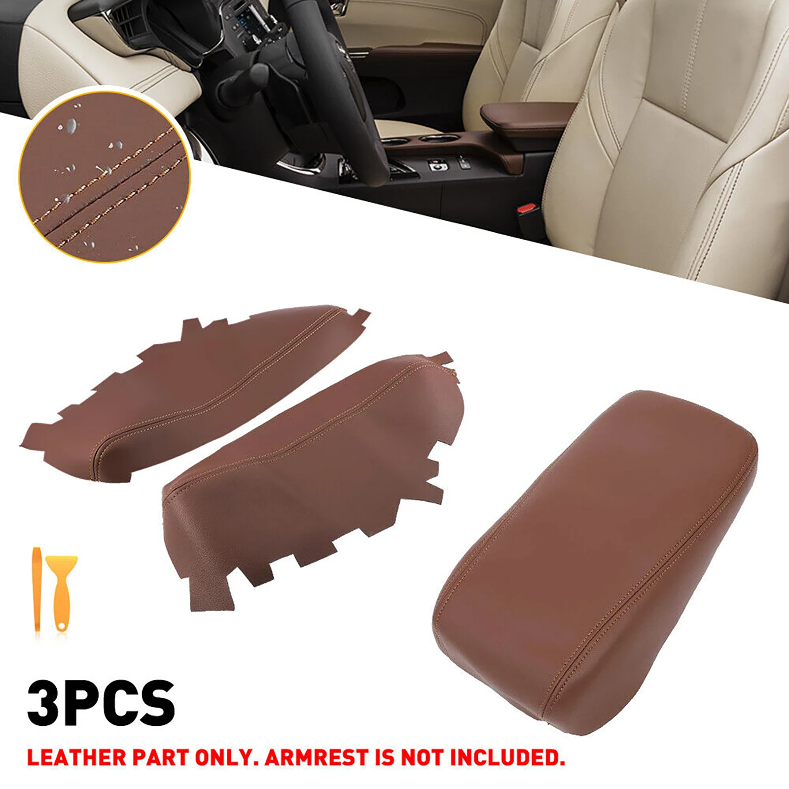 Couro de Microfibra Guarnição da Pele para Toyota Avalon Car Center Console Tampa Apoio de Braço e Tampa do Painel da Porta Acessórios do Carro Conjunto