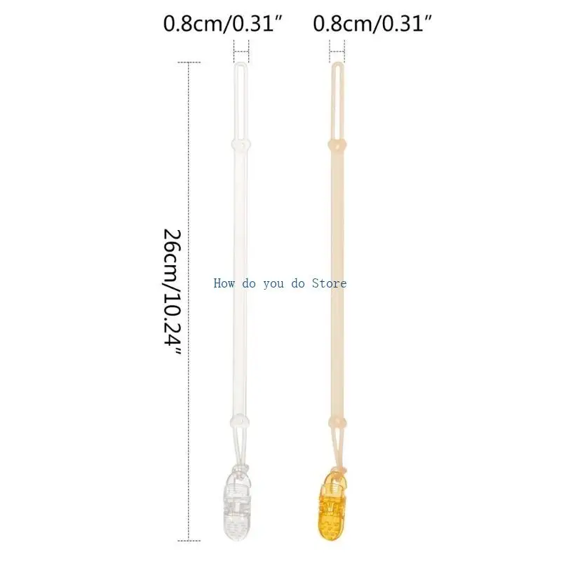 مشابك الدمية من السيليكون 19QF للأولاد والبنات، سلاسل اللهاية وحاملات المقود هدية