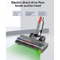 New Direct Drive Brush Head for Dyson V7 V8 V10 V11 V15 Vacuum Attachment with LED Dust Detection for Carpet Floor Clean