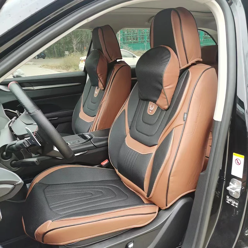 Universal Car Seat Covers Full Covered Durable Nappa Leather Seat Kits Cushion for 90% Sedan SUV  Include Front and Rear Cover