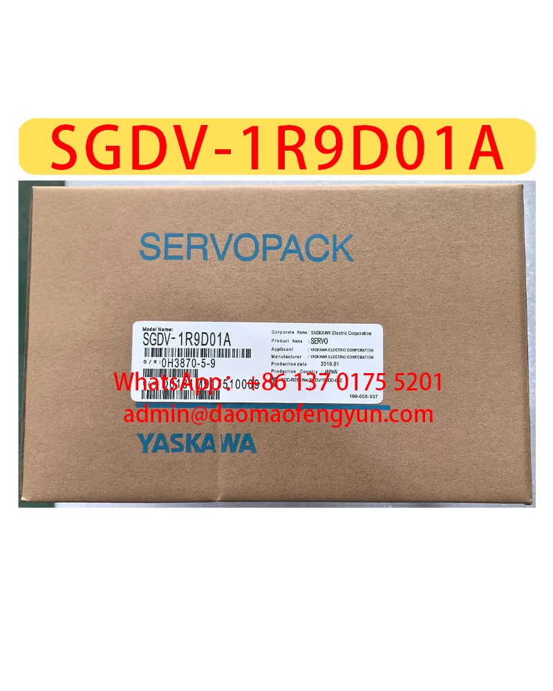SGDV-1R9D01A Brand New Servo Drive Original Genuine，SGDV-1R9D01A，Fast Shipping