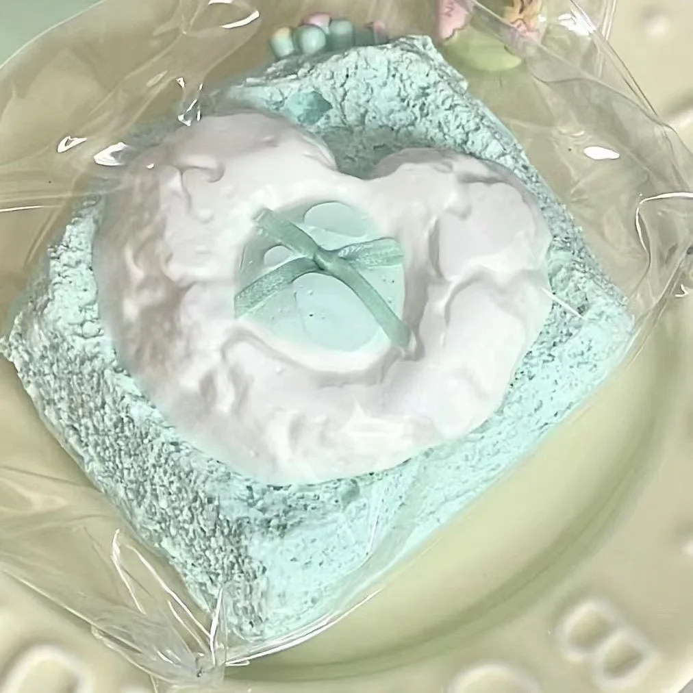 Handmade Silicone Large heart Egg Double layered toast mochi stress relief squishy fidget toy antiestres Squeezing Toy