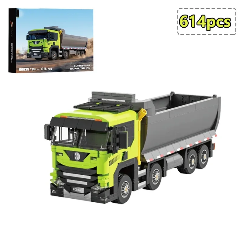 614PCS Camion con cassone ribaltabile pesante MOC Building Blocks 66039 Serie di ingegneria Veicolo da trasporto Decorazione Giocattoli Modello Mattoni Regali per bambini