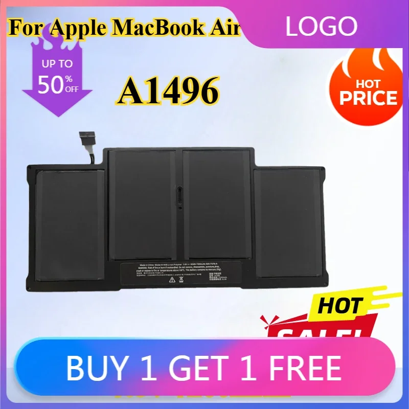 

7.6V 7200mAh New Laptop Battery A1496 for Apple MacBook Air 13" A1466 2012/2013/2014/2015/2017 MD760LL/A MD761CH/A1396 A 1405