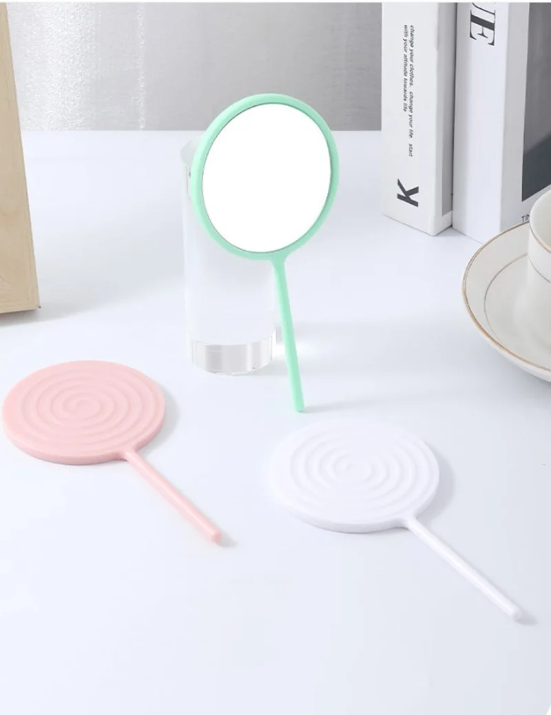 Travel Makeup Mirror Retro Mini Handheld Mirror Desktop Beauty Mirror Portable For Office Gift For Girls Birthday Gift