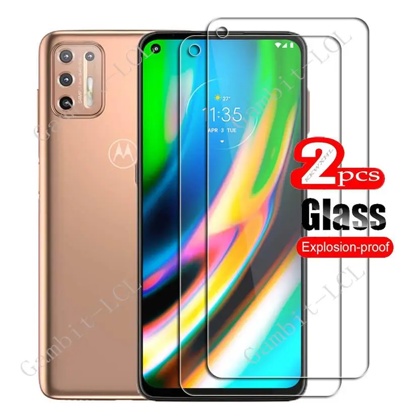 Закаленное защитное стекло для Motorola Moto G9 Plus 6,8 дюйма, 2 шт.