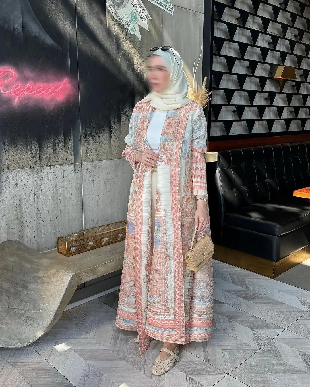 Miyake Pleated Lapel Long Sleeve Cardigan Dress Bat Sleeve Long Jacket Women 2025 New Abaya Fashion Loose Plus Size Clothing