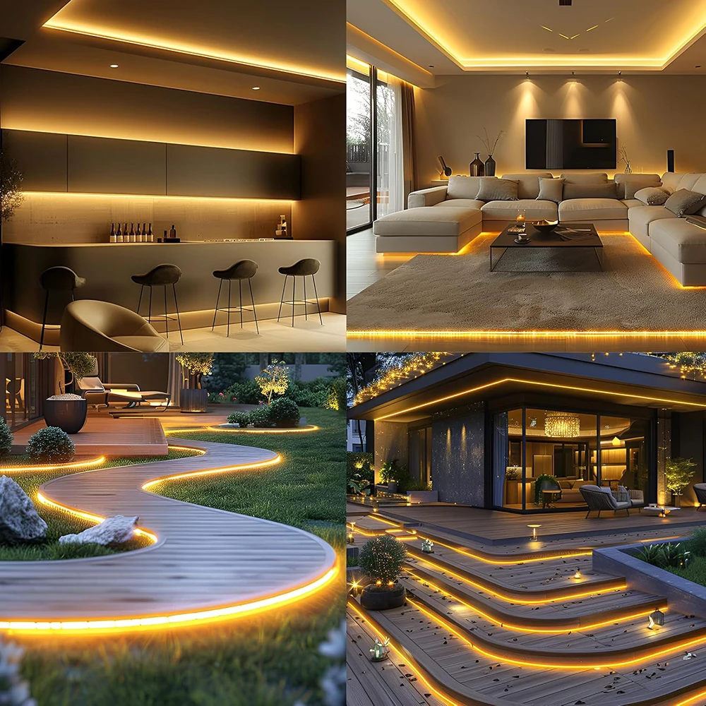 288LEDs/m COB LED Neon Light 220V Dimmable 10 Colors High CRI RA90 Flexible Strip with Power for Custom Sign Wall Decoration