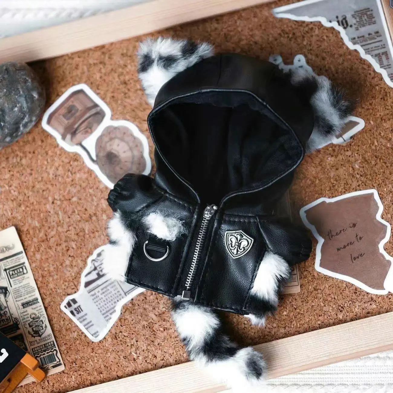 

Новая детская одежда в стиле панк Мяу 10 см, крутая красивая маленькая кожаная одежда, хлопковая кукла для косплея, одежда для кукол