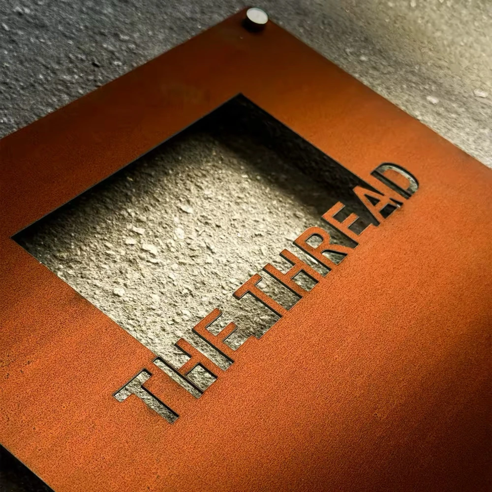 Modern Rusty Metal Waterproof Signboard Customize 3D Laser Cutting Logo Icon Letter Company Name for Shop Store Bar Outdoor Use