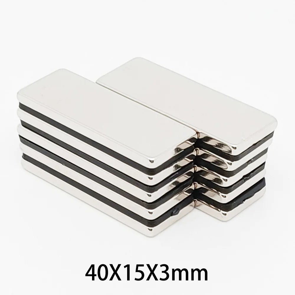 2/5/10/15/20/30PCS 40x15x3mm Quadrate Rare Earth Magnet N35 Block Strong Neodymium Magnet 40x15x3 Permanent NdFeB Magnet 40*15*3