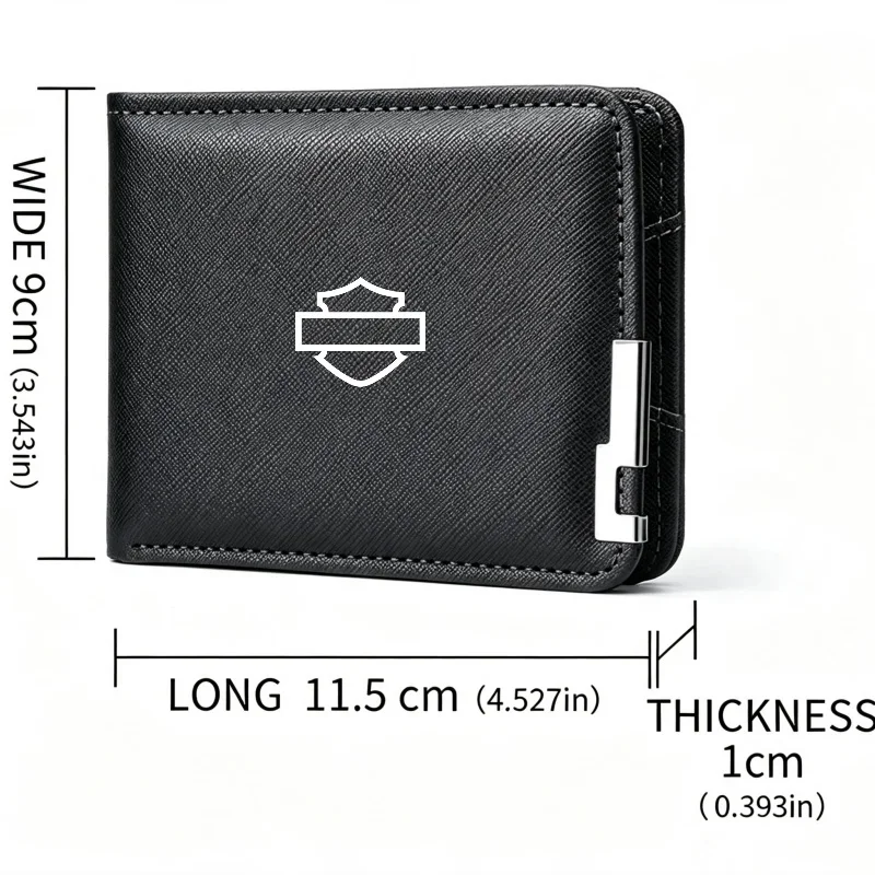 Motorcycle Accessories For Harley Davidson PA1250 Leather Wallet Men Long Business Card Holder Bank Card Coin Purse Pocket