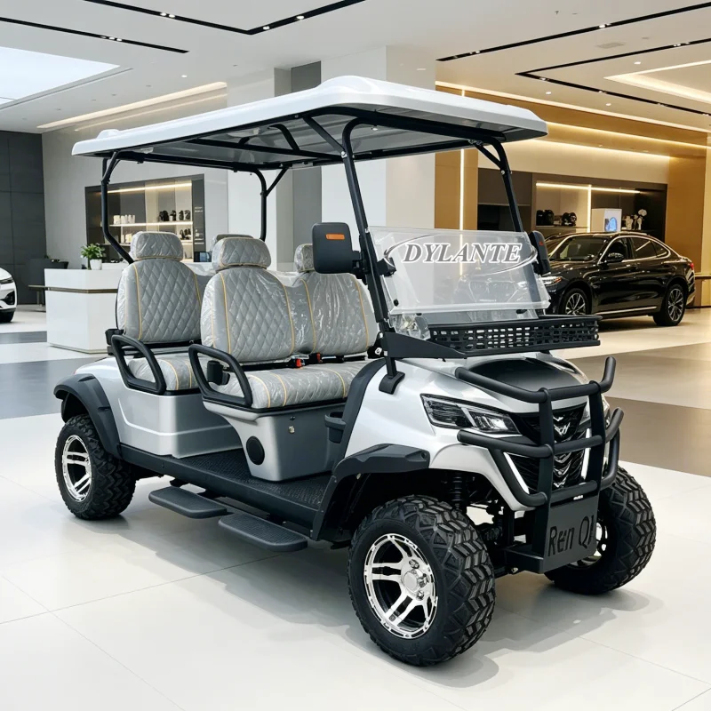 Anti-rust Electric Golf Cart with Double Swing Arm Independent Suspension 4-Seater 48V/60V/72V Battery 4/5KW Motor Golf Buggy