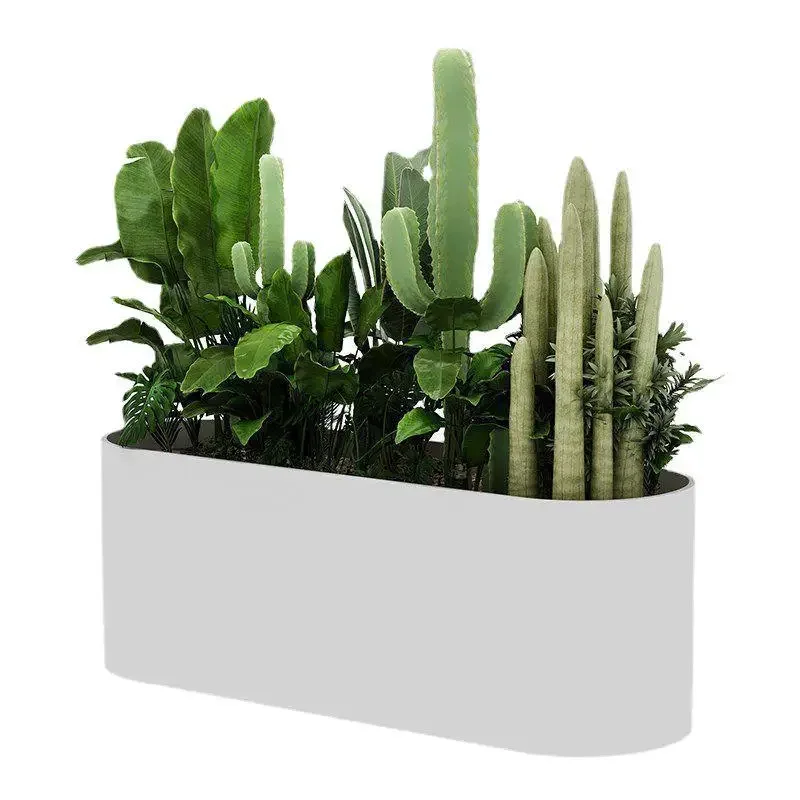 

Garden flower pot sales department, shopping mall flower bed store, wrought iron box planting flower slot stand