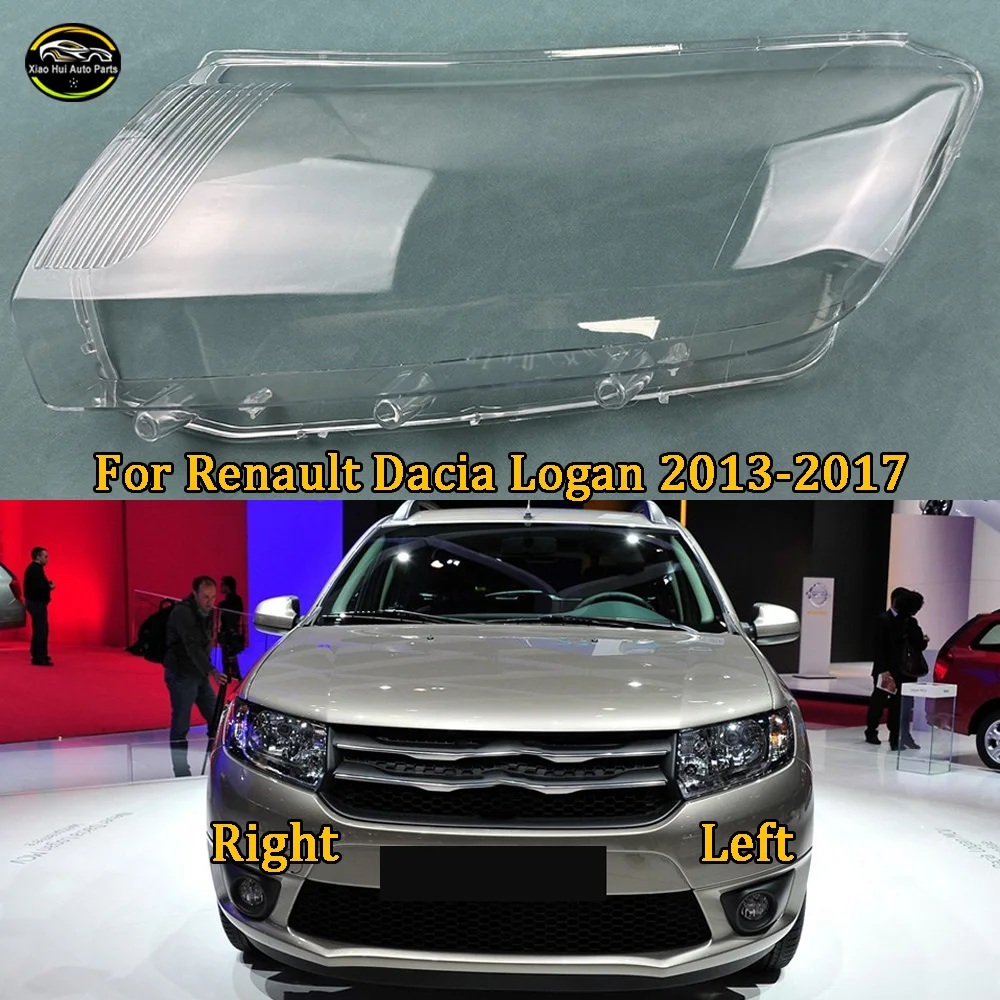 Headlamp Cover Transparent Lamp Shade Shell Lens Plexiglass Replace Original Lampshade For Renault 2013 2014--2017 Dacia Logan