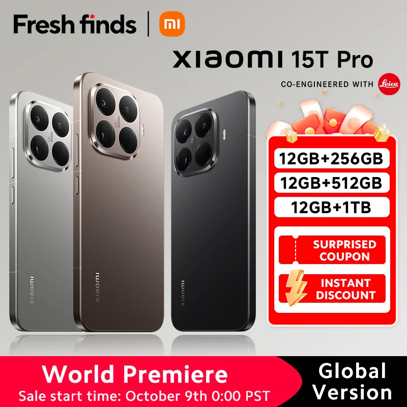 スマートフォン本体 Xiaomi 15T Pro 12GB RAM 256GB ROM Gray Xiaomi 15T Pro 購入 日本 | 公式ストア & 迅速配送