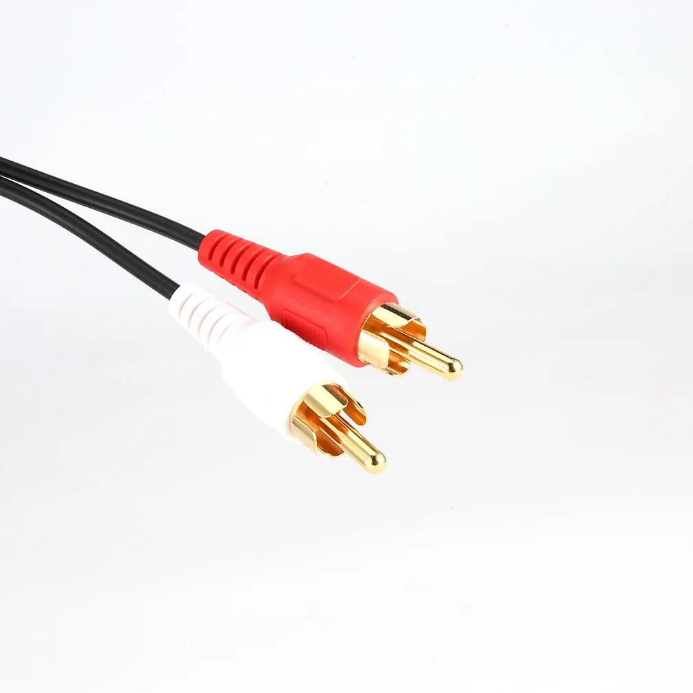 3,5 mm jack naar 2 RCA-audiokabels Universele stereo mannelijk naar RCA mannelijk Coaxiale AUX Y-adapter voor laptop TV DVD-versterker Mp3-luidspreker